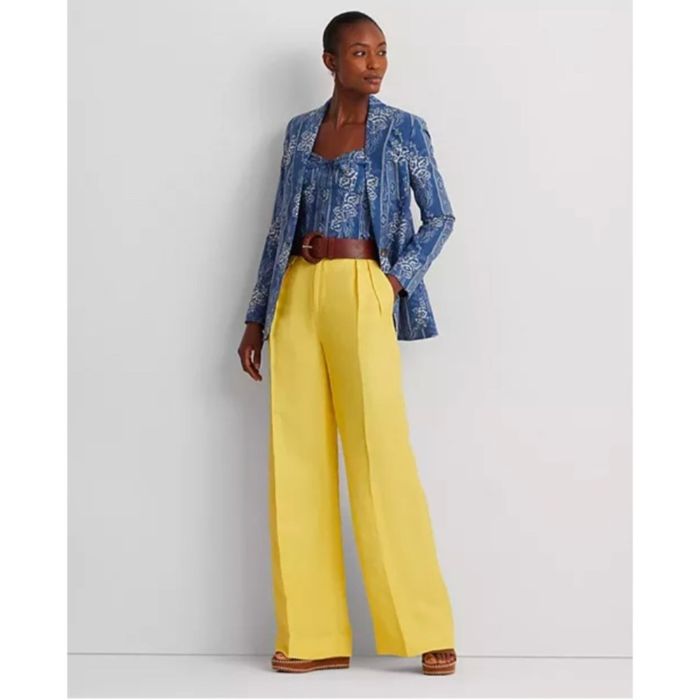 Yellow Wide-Leg Pants